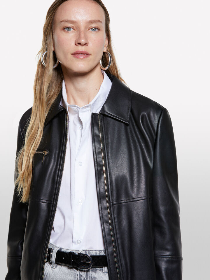 Black short jacket - women's jackets - Black | Sisley image number 4